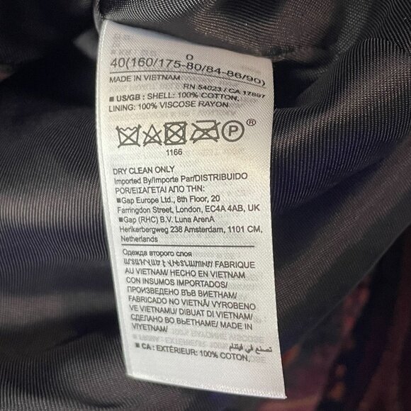 Last Chance! New Banana Republic Velvet Paisley Tailored Blazer Black 0 $300 - Picture 5 of 6